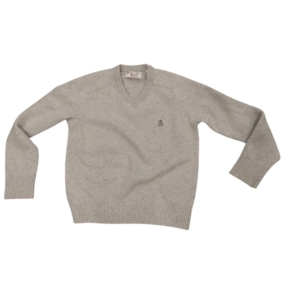 Original Penguin by Munsingwear Mens Speckled V Neck Sweater‎ Size S